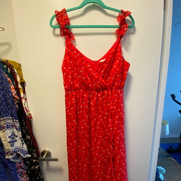 NWOT Madewell maxi in metallic-striped prairie posie print - Picture 4 of 6